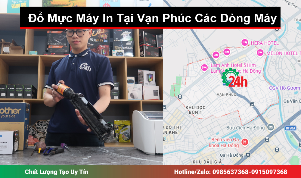 Đổ Mực Máy In Tại Vạn Phúc Các Dòng Máy