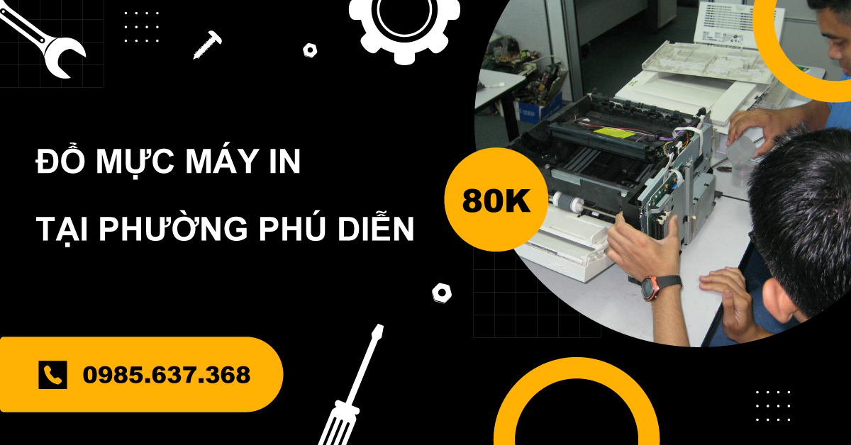 Đổ Mực Máy In Tại Phú Diễn Sêu Nhanh
