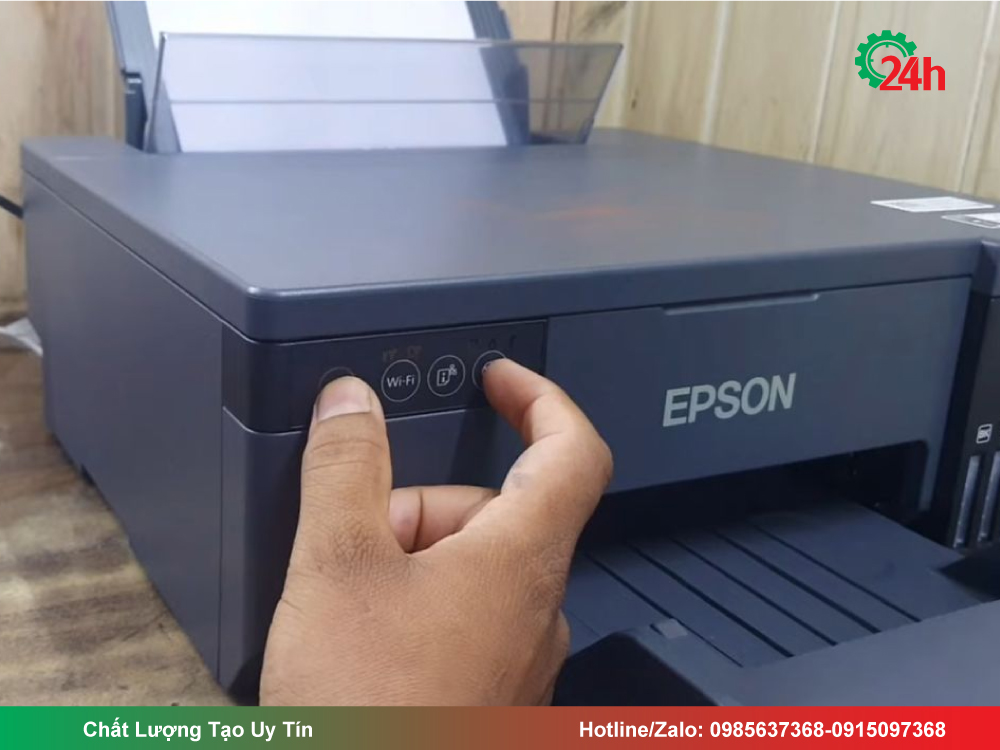 Khởi động lại máy in Epson báo lỗi kẹt giấy