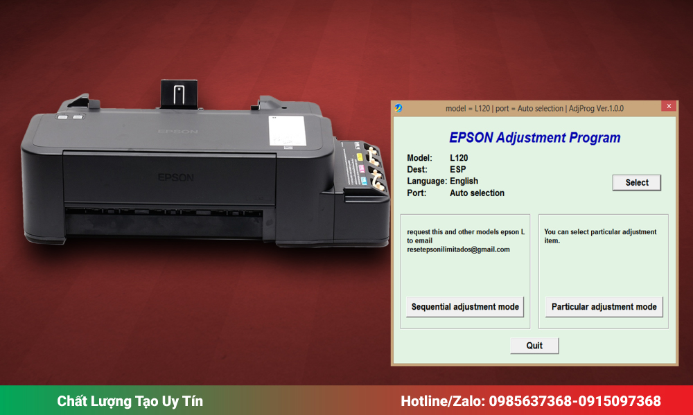 Những lưu ý quan trọng khi reset Epson L120