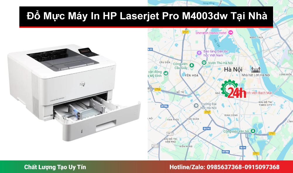 Đổ Mực Máy In HP Laserjet Pro M4003dw Tại Nhà