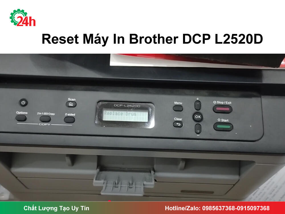 Reset Máy In Brother DCP L2520D Báo Lỗi Drum