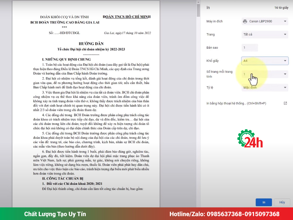 Hướng Dẫn Cách In 2 Mặt Giấy A4 Trong PDF