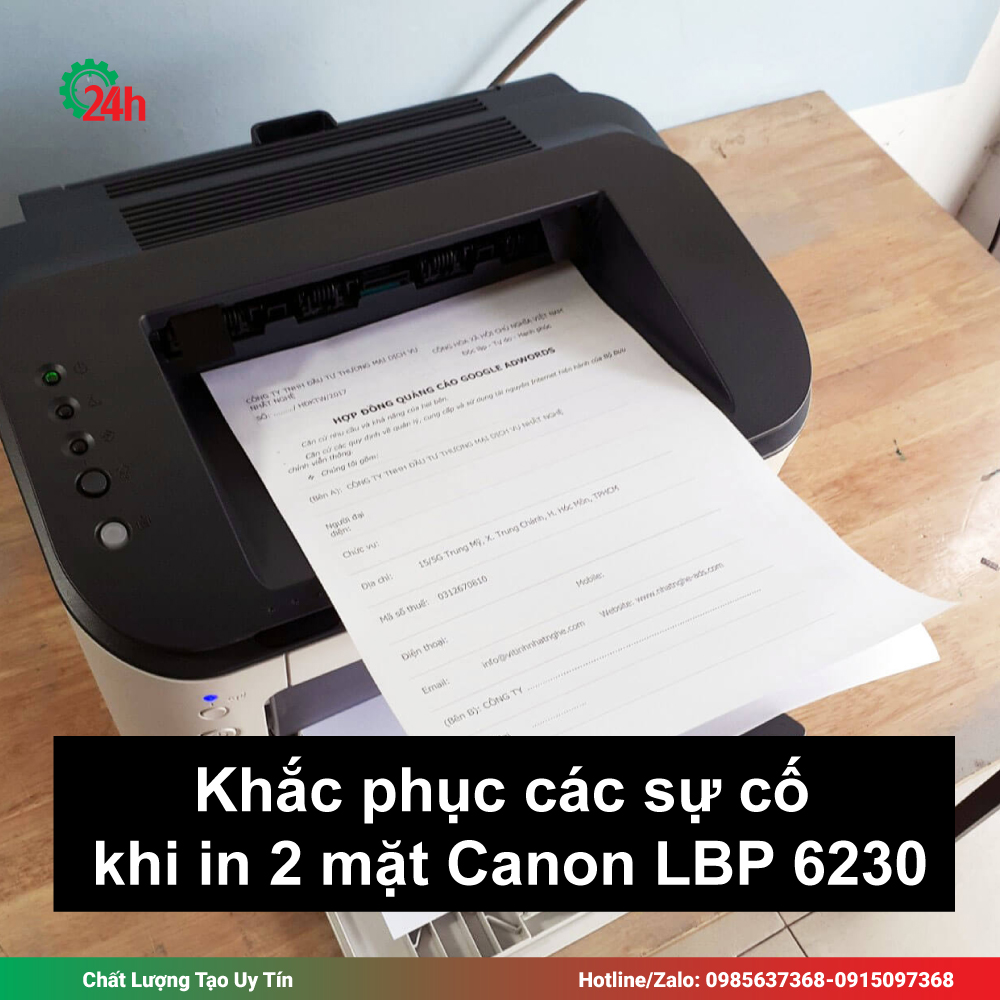 Khắc phục các sự cố thường gặp khi in 2 mặt trên Canon LBP 6230