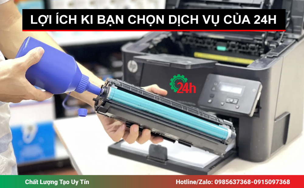 Lợi ích khi bạn đổ mực máy in tại Hoàng Mai của 24H
