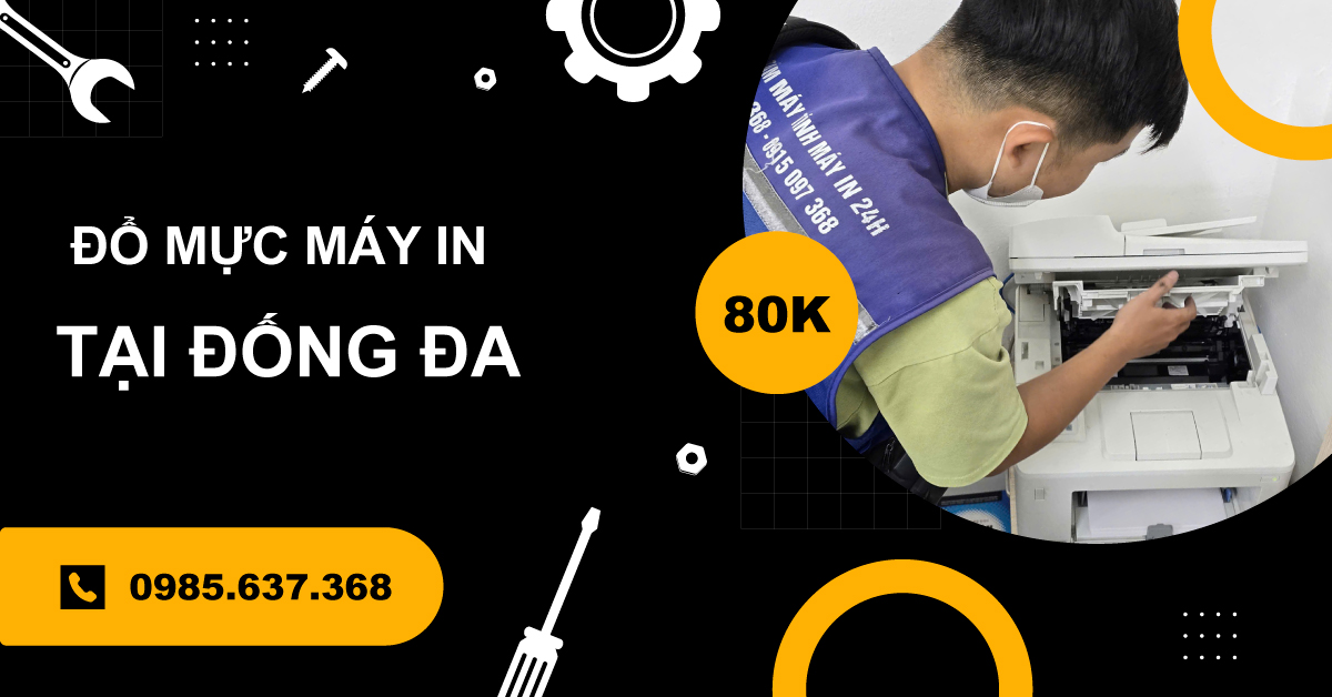 đổ mực máy in tại đống đa