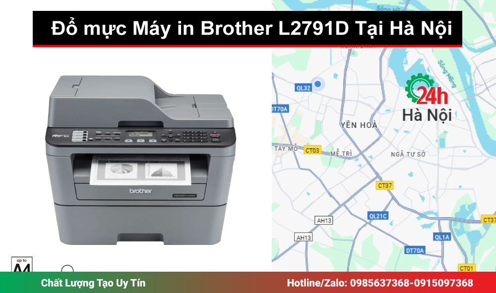 Đổ mực Máy in Brother L2791D Tại Hà Nội