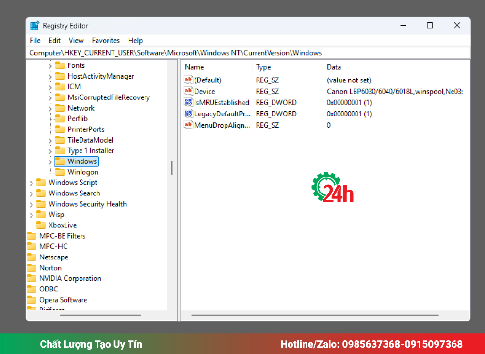 Sửa lỗi Registry
