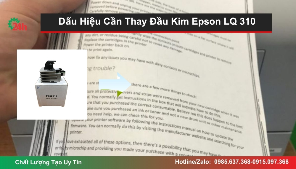 Dấu Hiệu Cần Thay Đầu Kim Epson LQ 310