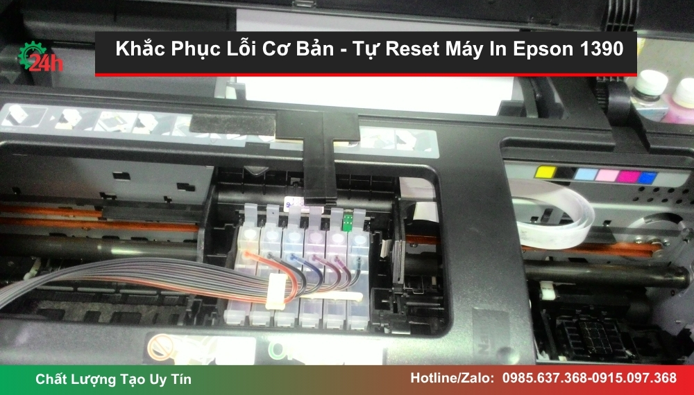 Khắc Phục Lỗi Cơ Bản - Tự Reset Máy In Epson 1390