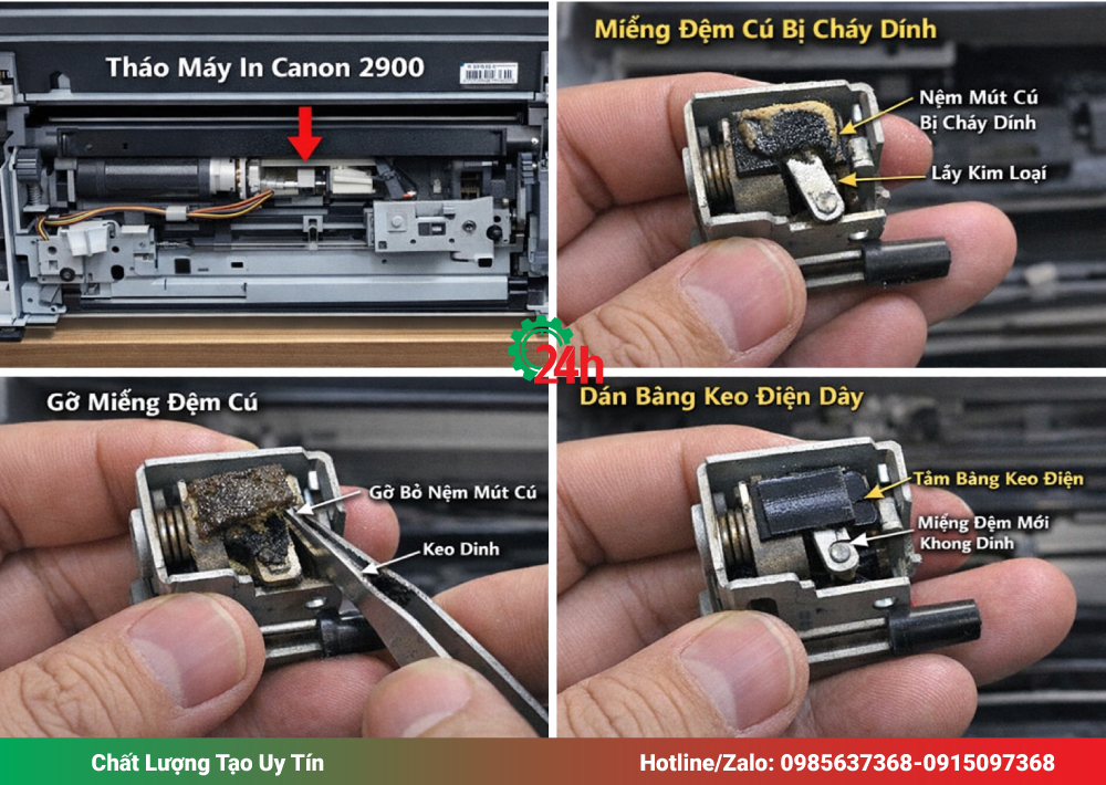 Khắc Phục Lỗi Kéo Giấy Đôi, Kẹt Liên Tục do Solenoid