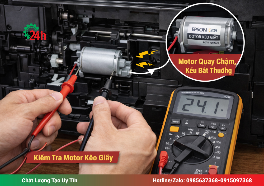 Kiểm Tra Motor Kéo Giấy