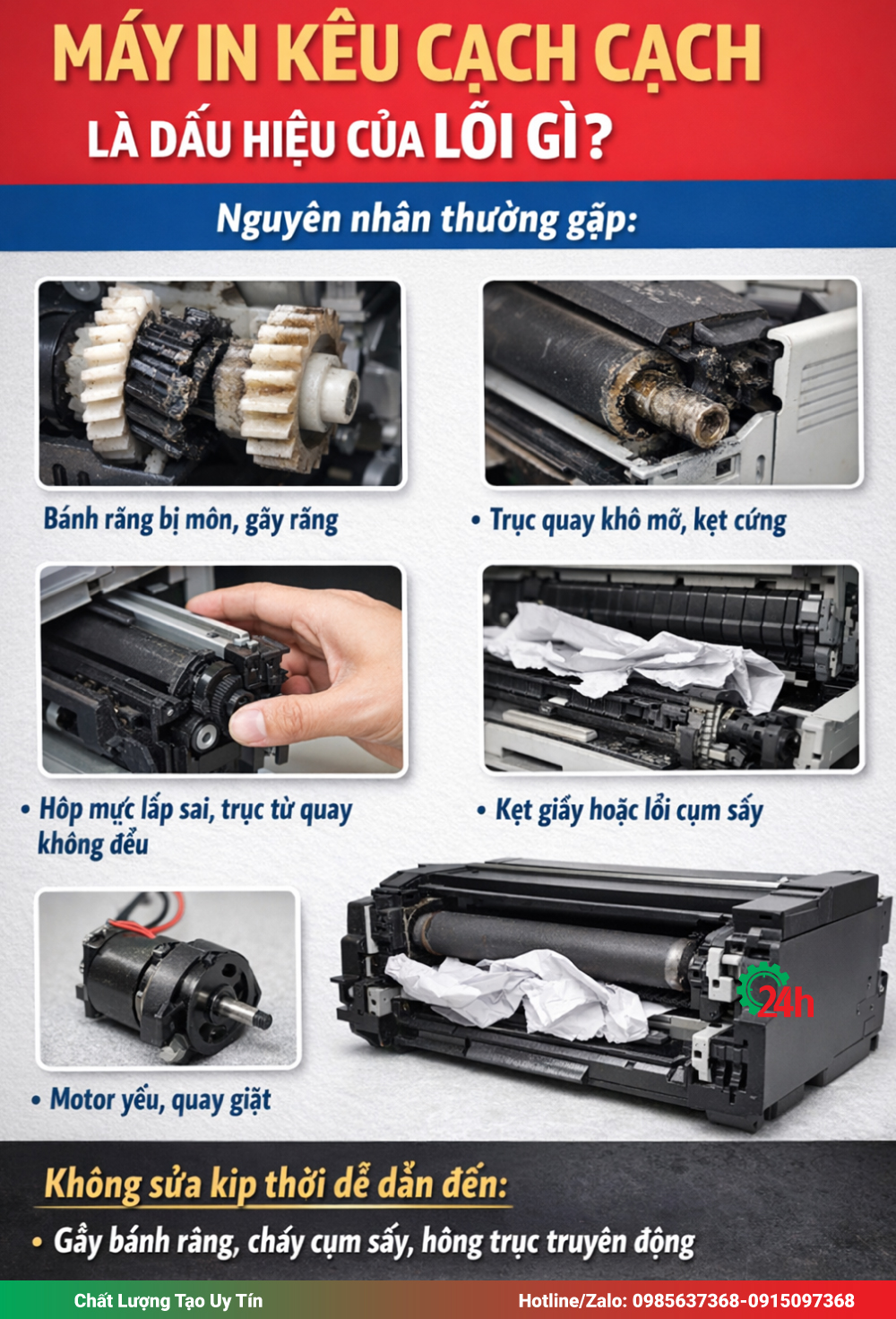 Máy In Kêu Cạch Cạch Là Dấu Hiệu Của Lỗi Gì
