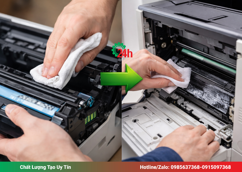 Vệ Sinh Hộp Mực Và Bên Trong Máy In