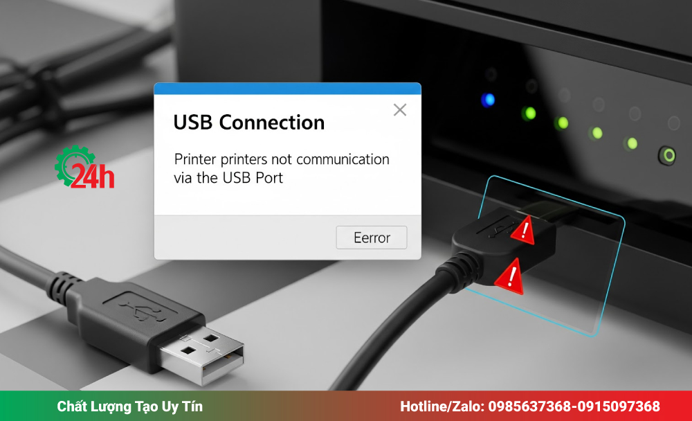Kiểm tra phần cứng cổng USB của máy in