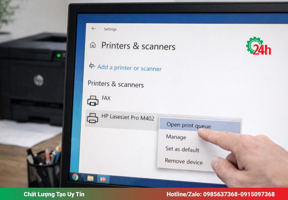 Xóa Lệnh In Bị Treo Trong Hàng Đợi In (Print Queue)