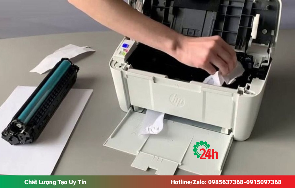 Cách Lấy Giấy Kẹt Bên Trong Máy In HP Laser MFP 135w