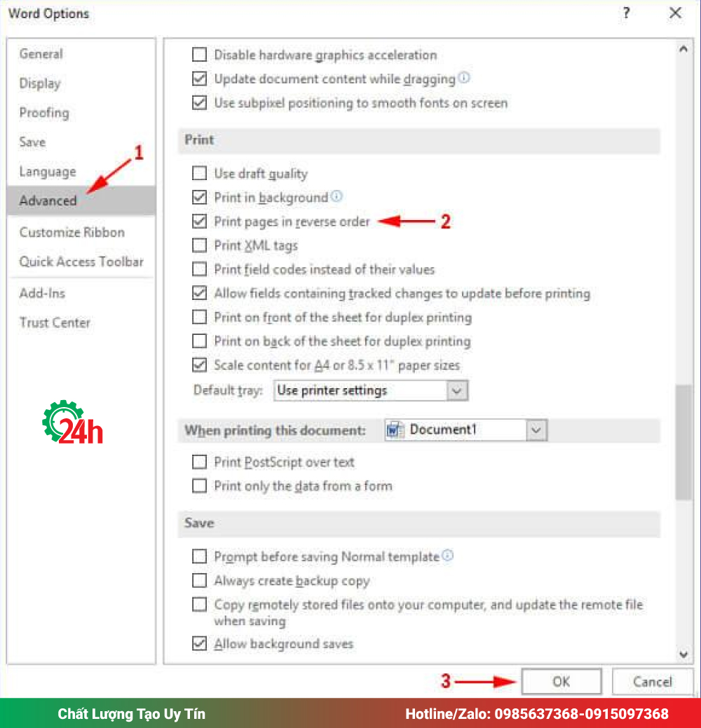 Cách Sửa Lỗi In Từ Cuối Trang Lên Đầu Trang Trong Word