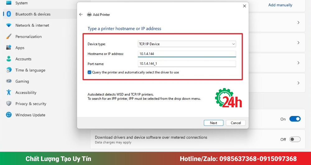 Thêm Máy In HP LaserJet Pro M404dn Trên Windows