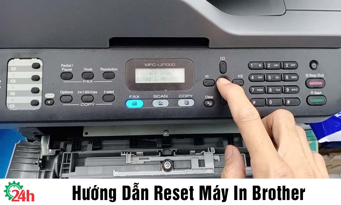 Reset máy in Brother