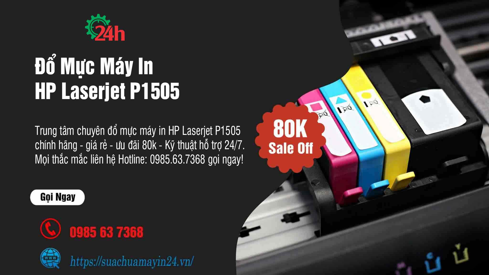 đổ mực máy in HP Laserjet P1505