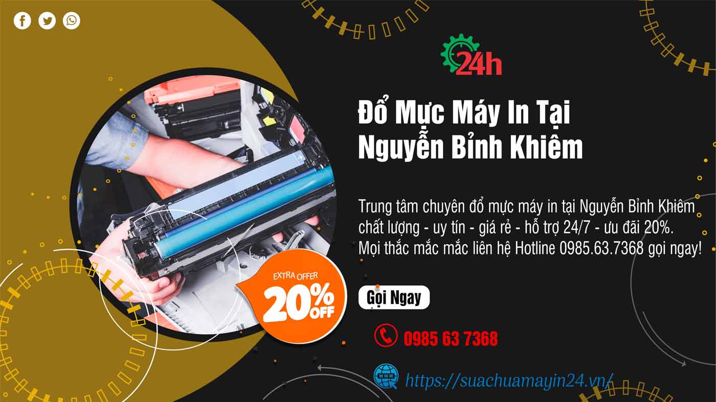Đổ mực máy in tại Nguyễn Bỉnh Khiêm
