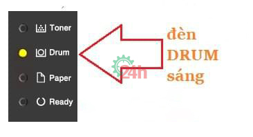 đèn Drum nháy liên tục