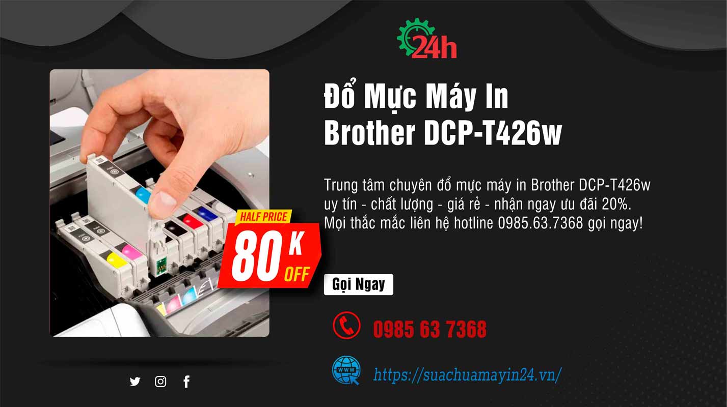 đổ mực máy in Brother DCP-T426w