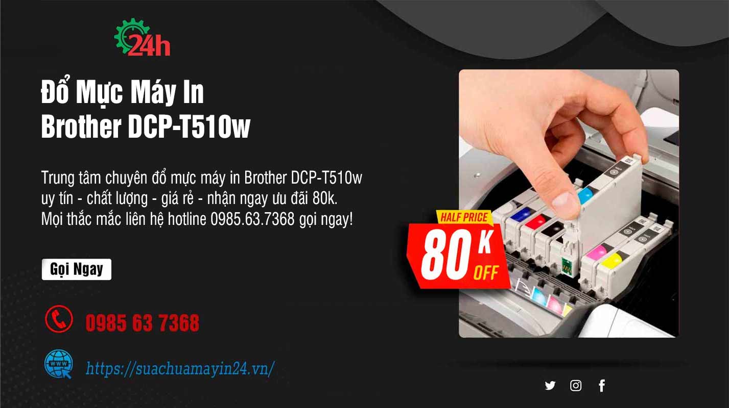 đổ mực máy in Brother DCP-T510w