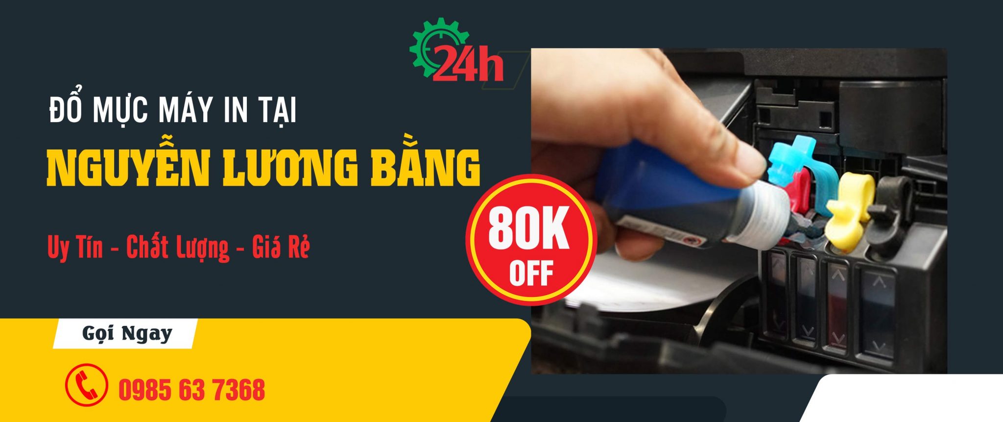 đổ mực máy in tại Nguyễn Lương Bằng