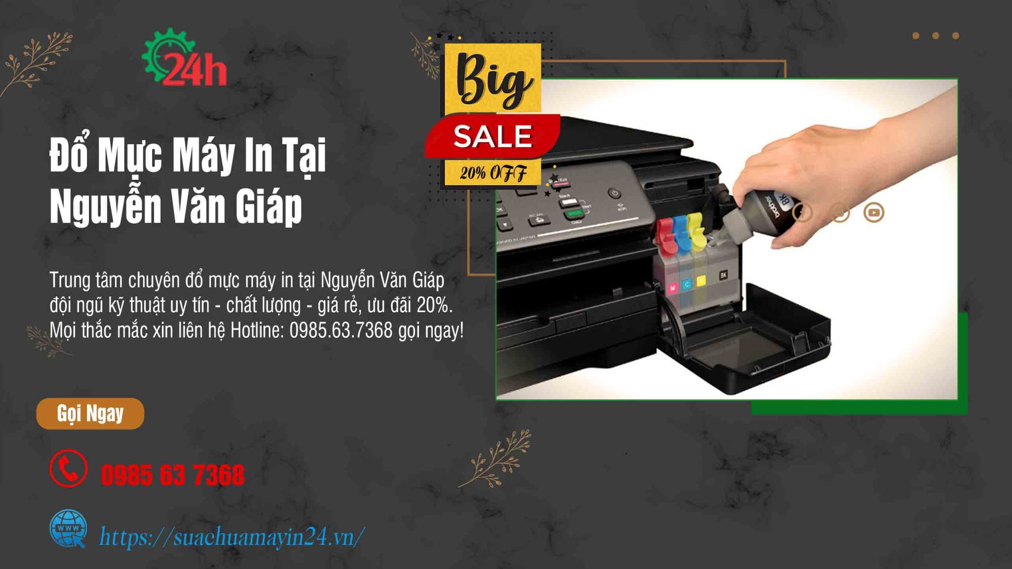 đổ mực máy in tại Nguyễn Văn Giáp