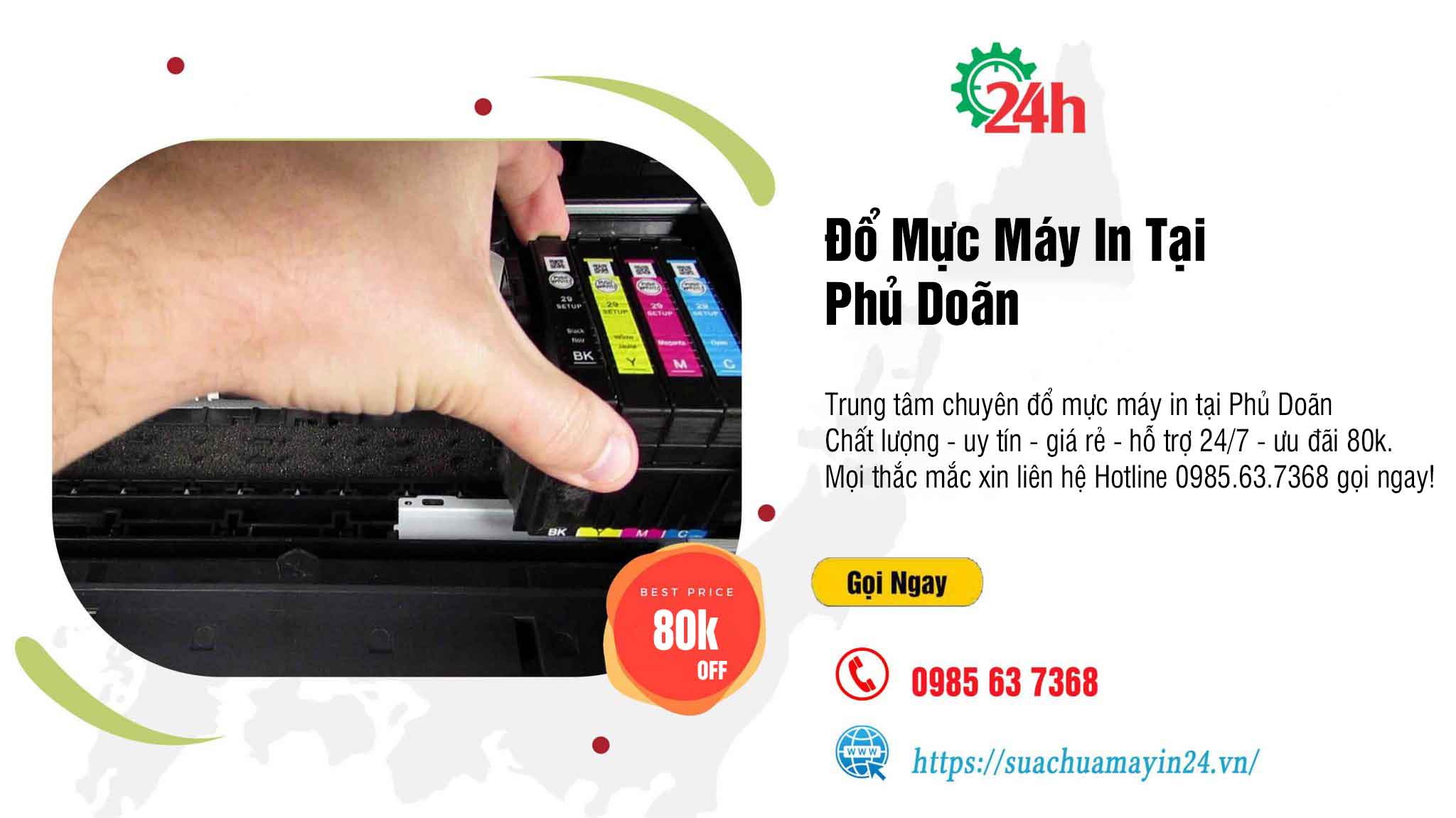 đổ mực máy in tại Phủ Doãn