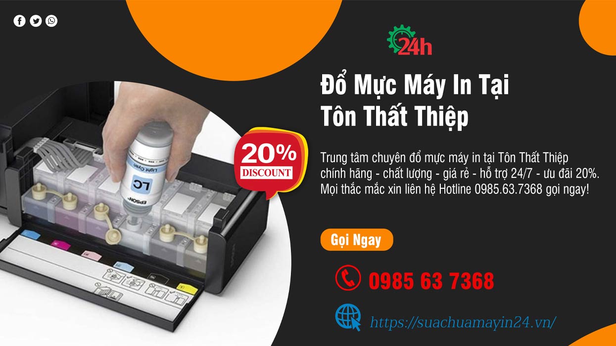 Đổ mực máy in tại Tôn Thất Thiệp