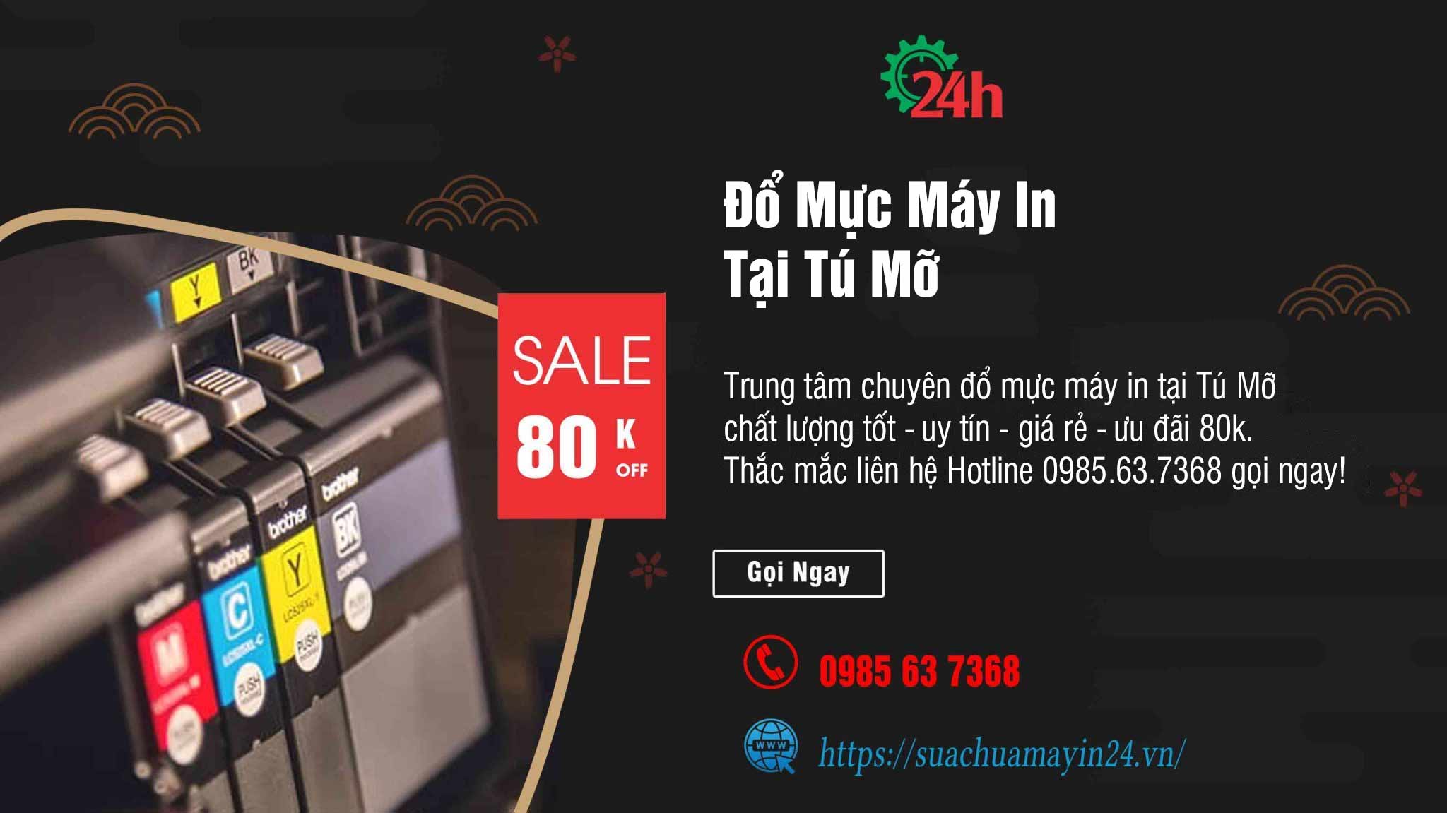 đổ mực máy in tại Tú Mỡ