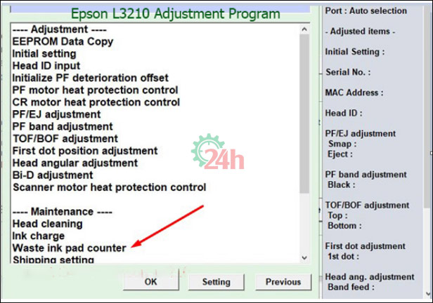 khắc phục máy in Epson L3210 báo lỗi 2 đèn đỏ