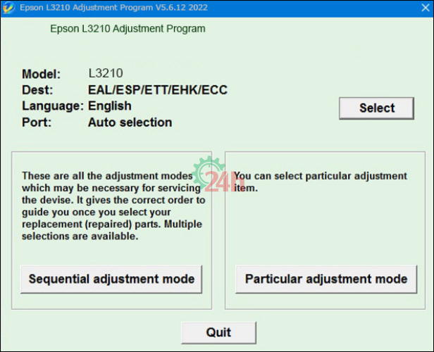 khắc phục máy in Epson L3210 báo lỗi 2 đèn đỏ