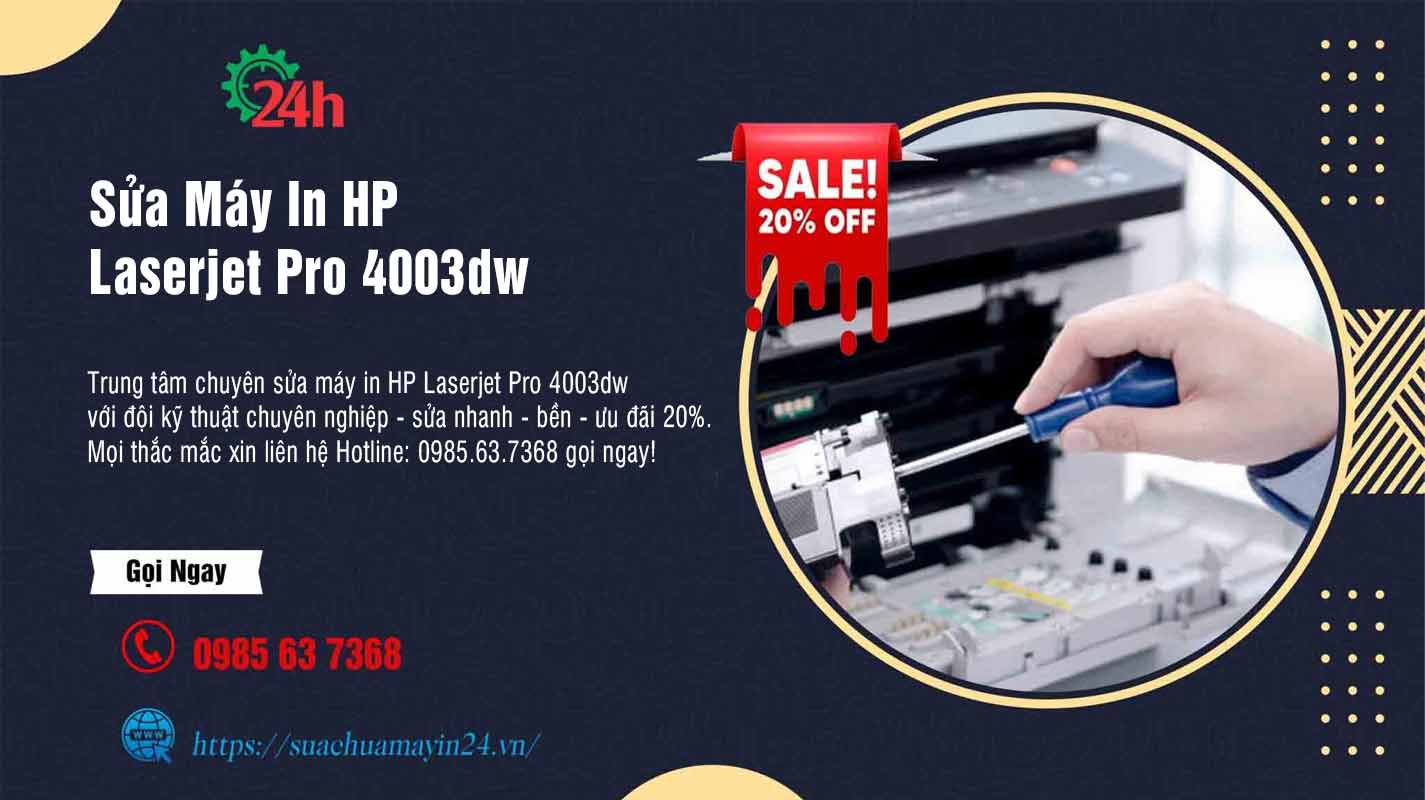 sửa máy in HP Laserjet Pro 4003dw
