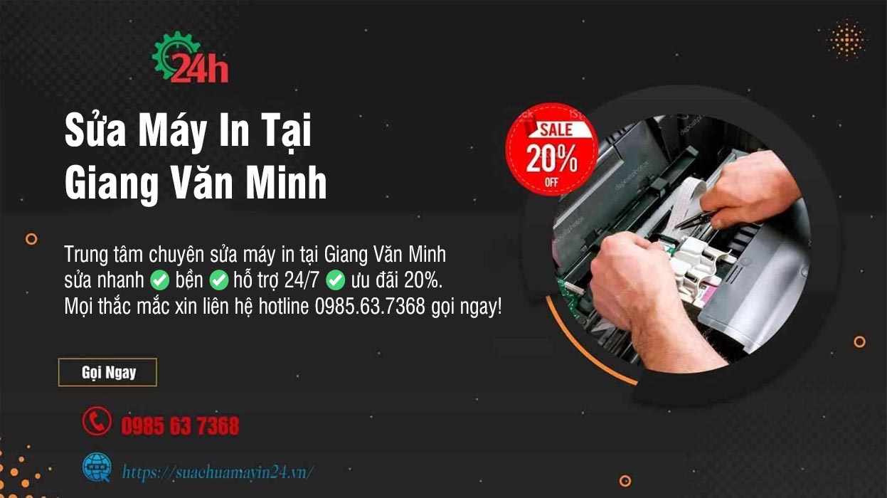 Sửa máy in tại Giang Văn Minh