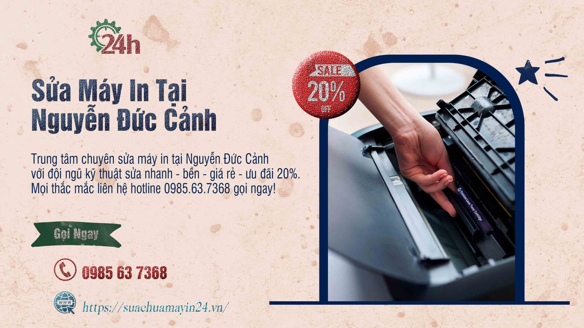 sửa máy in tại Nguyễn Đức Cảnh