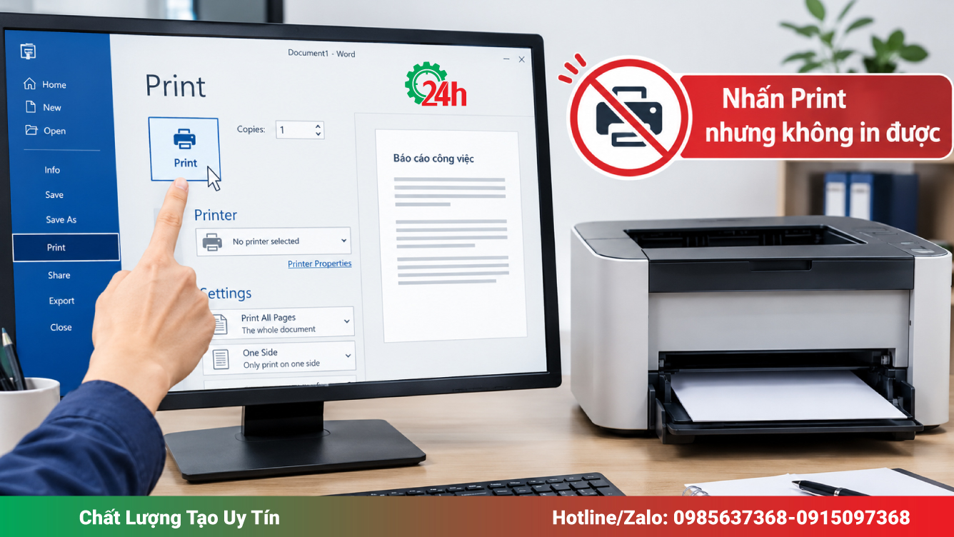 Cách Sửa Máy In Không Nhận Lệnh In Từ Word
