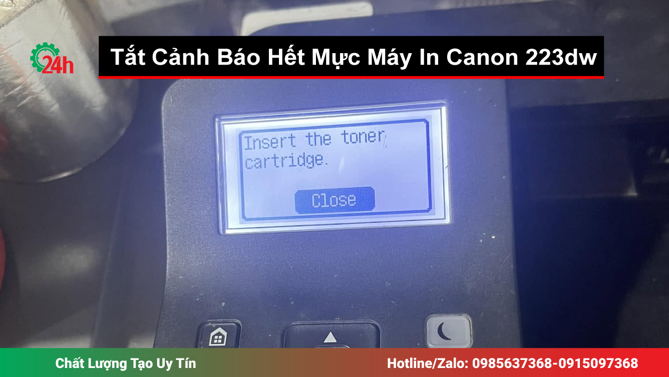 Tắt Cảnh Báo Hết Mực Máy In Canon 223dw